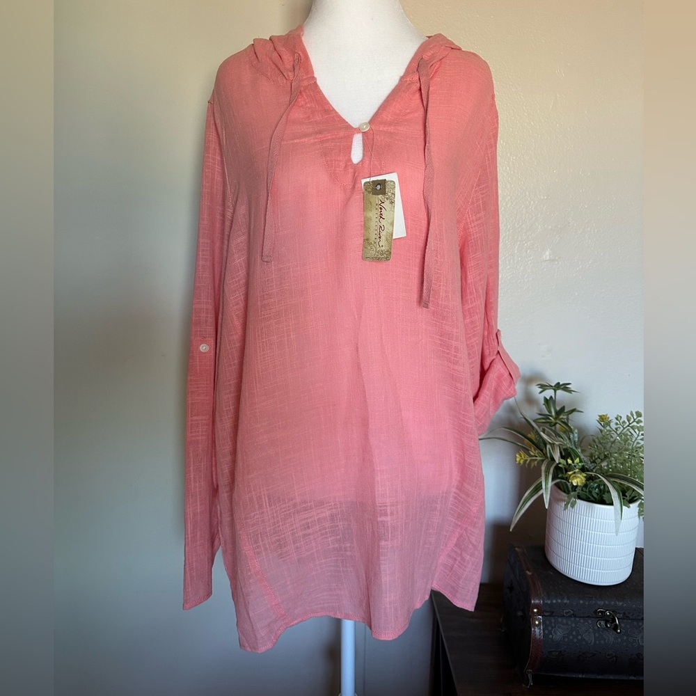 Women's Pink Swim Cover-Up size large‎ 100 cotton